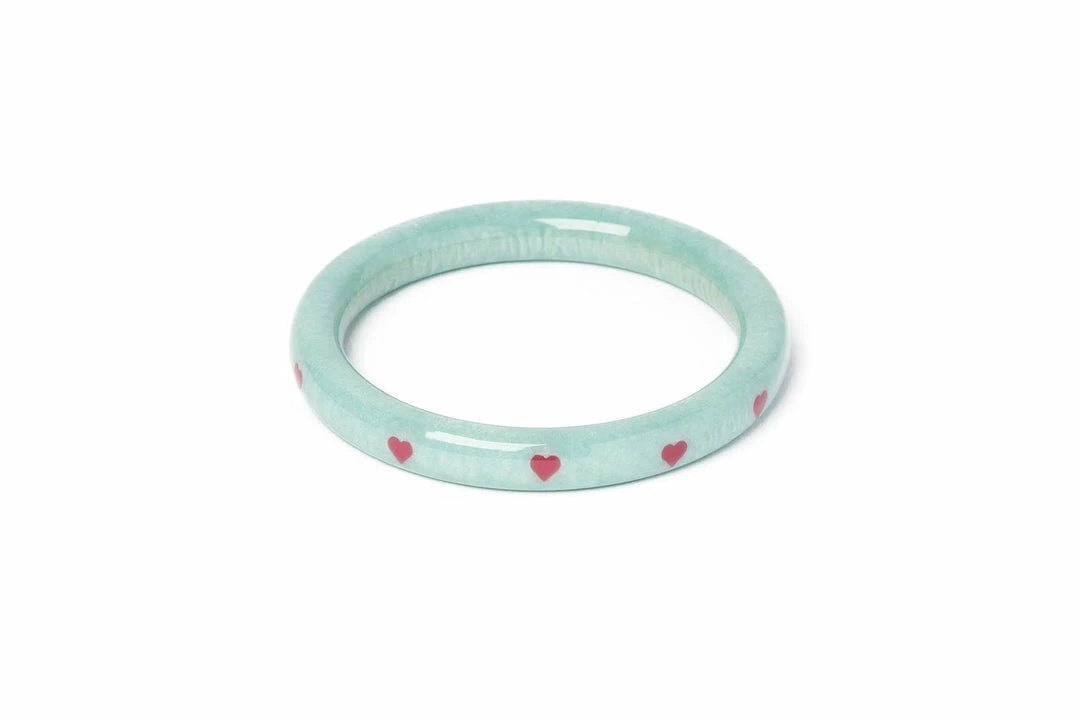 Splendette Valentine's Baby Doll Heart Bangle Narrow 3 Splendette Valentine's Baby Doll Heart Bangle Narrow