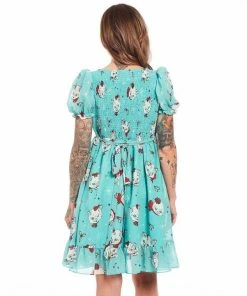 Sourpuss Clothing Sourpuss Christmas Kitties Cream Puff Dress