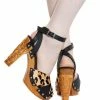 Lucky Lou Shoes Lucky Lou Cherry Blossom Tiki Shoes - Black / Leopard 2 Lucky Lou Shoes Lucky Lou Cherry Blossom Tiki Shoes - Black / Leopard