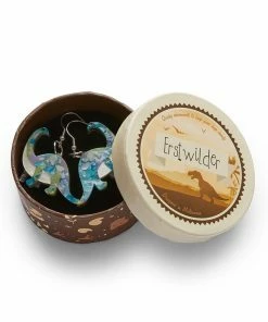 Erstwilder Dinosauria I'll Be Brach Earrings - Blue Green