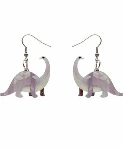 Erstwilder Dinosauria I'll Be Brach Earrings - Lilac