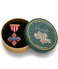 Erstwilder X The Wizard Of Oz Medal Of Bravery Brooch 7 Erstwilder X The Wizard Of Oz Medal Of Bravery Brooch