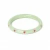 Splendette Valentine's Sweet Pea Heart Bangle Narrow 2 Splendette Valentine's Sweet Pea Heart Bangle Narrow