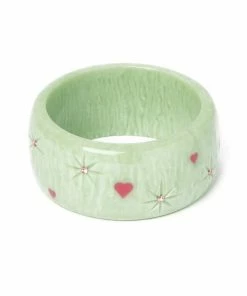 Splendette Valentine's Sweet Pea Starburst Bangle Extra Wide