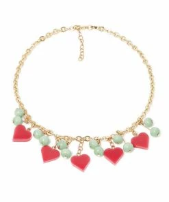 Splendette Valentine's Sweet Pea Heart Necklace
