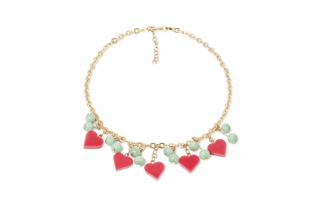Splendette Valentine's Sweet Pea Heart Necklace 3 Splendette Valentine's Sweet Pea Heart Necklace