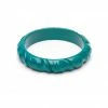 Splendette Midi Jade Green Heavy Carve Fakelite Bangle