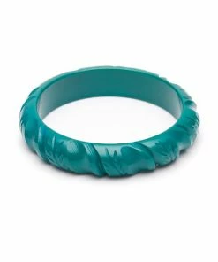 Splendette Midi Jade Green Heavy Carve Fakelite Bangle