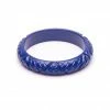 Splendette Midi Indigo Heavy Carve Fakelite Bangle