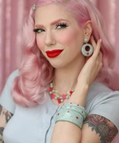 Splendette Valentine's Baby Doll Starburst Bangle Extra Wide - Duchess