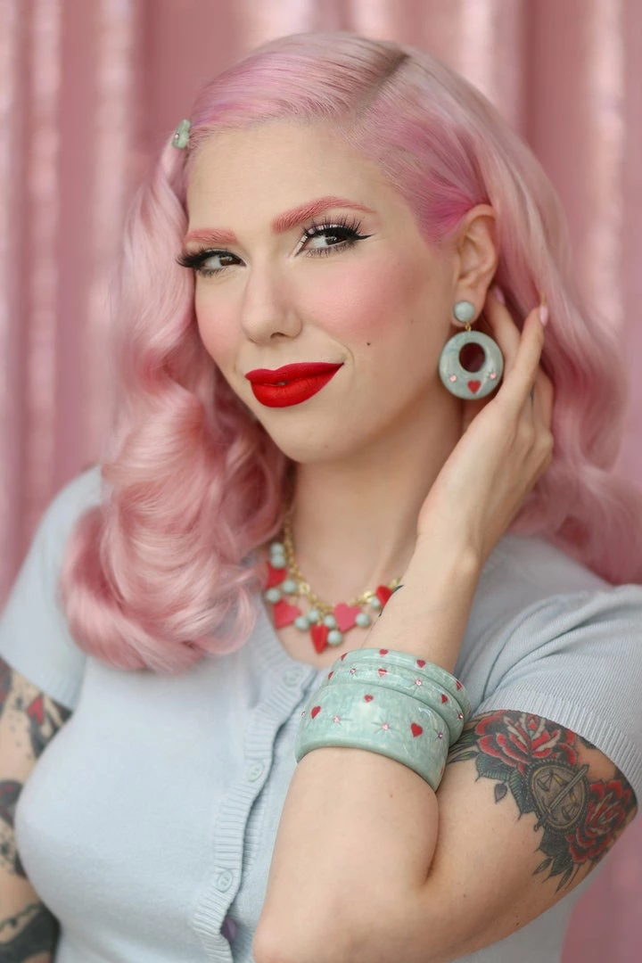 Splendette Valentine's Baby Doll Starburst Bangle Extra Wide - Duchess 4 Splendette Valentine's Baby Doll Starburst Bangle Extra Wide - Duchess