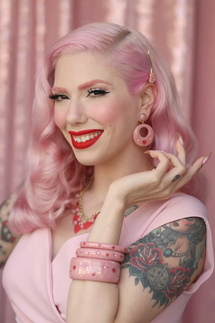 Splendette Valentine's Sweet Cheeks Starburst Bangle Midi 5 Splendette Valentine's Sweet Cheeks Starburst Bangle Midi