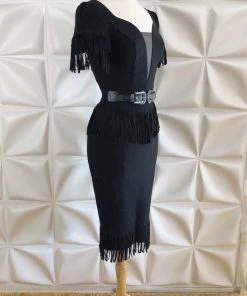 Rebel Love Clothing Rebel Love Calico Fringe Wiggle Dress