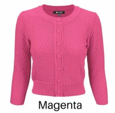 MAK Cropped Crew Neck Cardigan (Various Colours) Tops 5 MAK Cropped Crew Neck Cardigan (Various Colours) Tops