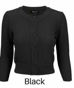 MAK Cropped Crew Neck Cardigan (Various Colours) Tops