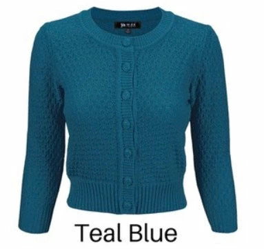 MAK Cropped Crew Neck Cardigan (Various Colours) Tops 9 MAK Cropped Crew Neck Cardigan (Various Colours) Tops