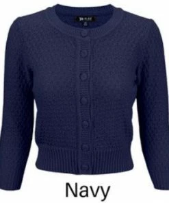 MAK Cropped Crew Neck Cardigan (Various Colours) Tops 12 MAK Cropped Crew Neck Cardigan (Various Colours) Tops