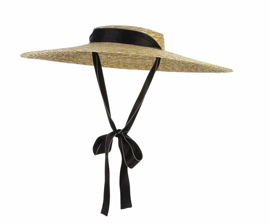 Suzie's Bombshell Boutique Accessories Bombshell Bo-Peep Large Brimmed Straw Hat 3 Suzie's Bombshell Boutique Accessories Bombshell Bo-Peep Large Brimmed Straw Hat