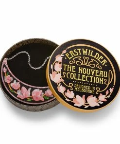 Erstwilder Art Nouveau Steel Magnolias Necklace