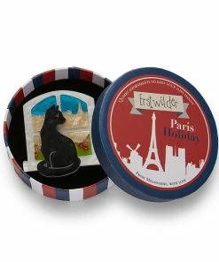 Erstwilder Paris Holiday Le Chat Le Reveur Brooch