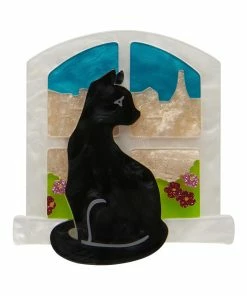 Erstwilder Paris Holiday Le Chat Le Reveur Brooch