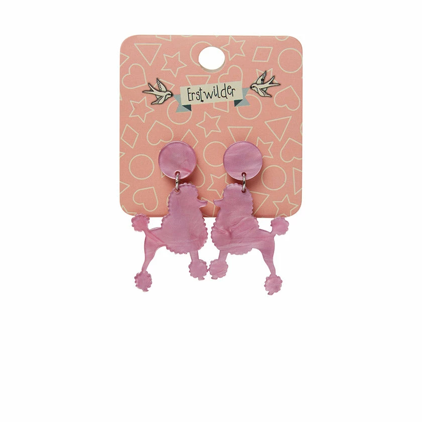 Erstwilder Paris Holiday Poodle Ripple Post Drop Earrings 4 Erstwilder Paris Holiday Poodle Ripple Post Drop Earrings