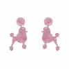 Erstwilder Paris Holiday Poodle Ripple Post Drop Earrings 2 Erstwilder Paris Holiday Poodle Ripple Post Drop Earrings