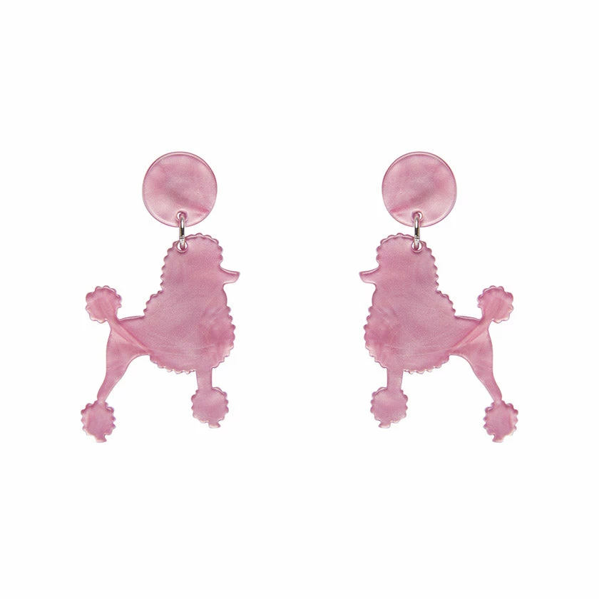 Erstwilder Paris Holiday Poodle Ripple Post Drop Earrings 3 Erstwilder Paris Holiday Poodle Ripple Post Drop Earrings