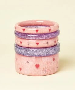 Splendette Valentine's Sweet Cheeks Starburst Bangle Extra Wide - Duchess