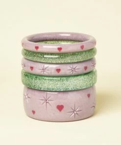 Splendette Valentine's Poppet Heart Bangle Narrow