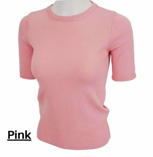 Tops MAK Short Sleeved Crewneck Sweater - Various Colours 3 Tops MAK Short Sleeved Crewneck Sweater - Various Colours