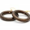 Splendette Golden Espresso Fakelite Drop Hoop Earrings 2 Splendette Golden Espresso Fakelite Drop Hoop Earrings