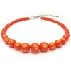 Splendette Sunset Carved Bead Necklace
