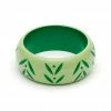 Splendette Wide Spring Carved Bangle