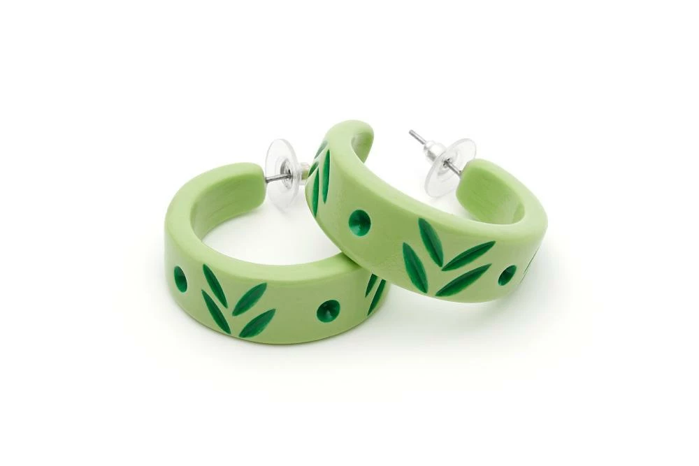 Splendette Spring Carved Hoop Earrings 3 Splendette Spring Carved Hoop Earrings