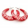 Splendette Lover Carved Hoop Earrings