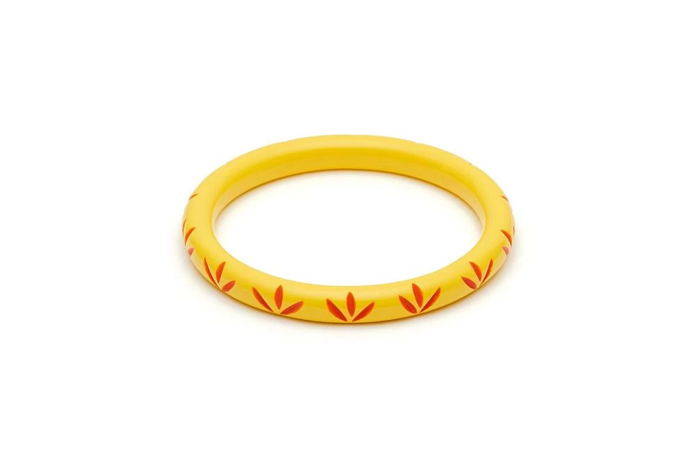 Splendette Narrow Sunrise Carved Bangle 3 Splendette Narrow Sunrise Carved Bangle
