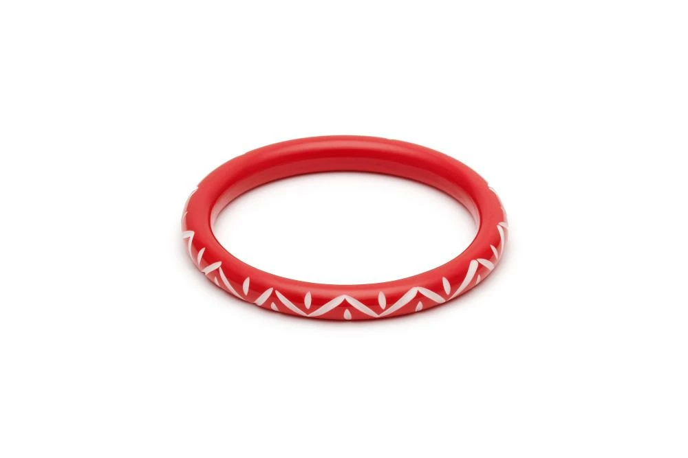 Splendette Narrow Lover Carved Bangle 3 Splendette Narrow Lover Carved Bangle