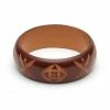 Splendette Wide Walnut Carved Bangle - Duchess