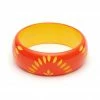 Splendette Wide Sunset Carved Bangle - Duchess 1 Splendette Wide Sunset Carved Bangle - Duchess