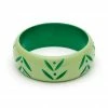 Splendette Wide Spring Carved Bangle - Duchess 2 Splendette Wide Spring Carved Bangle - Duchess