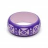 Splendette Wide Violet Carved Bangle