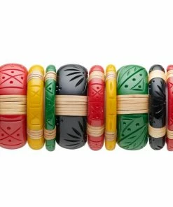 Splendette Ochre Cane Light Cane Bangle - Narrow