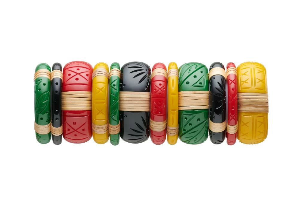 Splendette Parakeet Cane Light Cane Bangle - Wide 4 Splendette Parakeet Cane Light Cane Bangle - Wide