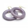 Splendette Lilac Fakelite Drop Hoop Earrings 2 Splendette Lilac Fakelite Drop Hoop Earrings