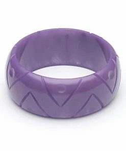 Splendette Wide Amethyst Fakelite Bangle