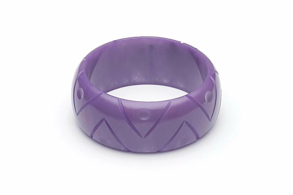 Splendette Wide Amethyst Fakelite Bangle 3 Splendette Wide Amethyst Fakelite Bangle