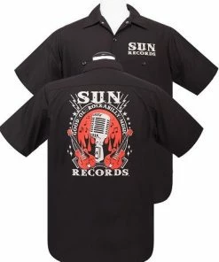 Bombshell Boutique 3 Steady Clothing Men's Sun Records Rockabilly Music Workshirt
