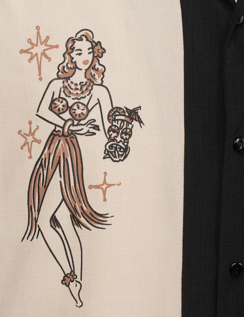 Steady Clothing Steady Mai Tai Mirage Bowling Shirt - Black 4 Steady Clothing Steady Mai Tai Mirage Bowling Shirt - Black