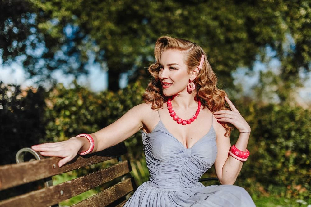 Splendette Wide Carved Bangle - Raspberry 5 Splendette Wide Carved Bangle - Raspberry